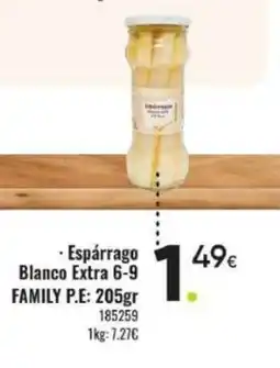 Family Cash FAMILY Espárrago Blanco Extra 6-9 oferta