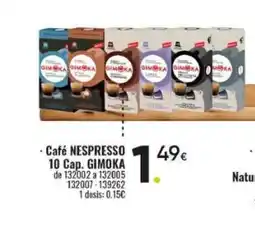 Family Cash NESPRESSO GIMOKA Café oferta