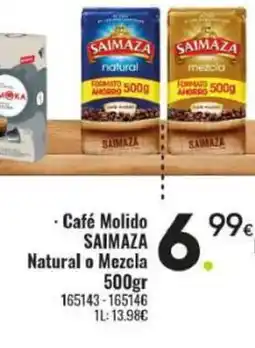 Family Cash SAIMAZA Café Molido Natural o Mezcla oferta