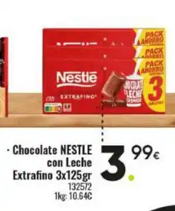 Family Cash NESTLE Chocolate con Leche Extrafino oferta