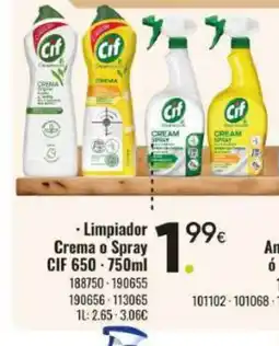 Family Cash CIF Limpiador Crema o Spray oferta