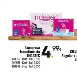 Family Cash INDASEC Compresa Incontinencia oferta