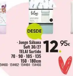 Family Cash TELAI Juego Sábana Soft 30/27 Surtido oferta