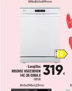 Family Cash HISENSE Lavajillas HS623D10W oferta