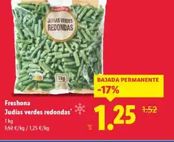 Lidl FRESHONA Judías verdes redondas oferta