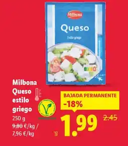Lidl MILBONA Queso estilo griego oferta