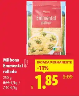Lidl MILBONA Emmental rallado oferta