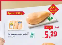 Lidl Pechuga entera de pollo oferta