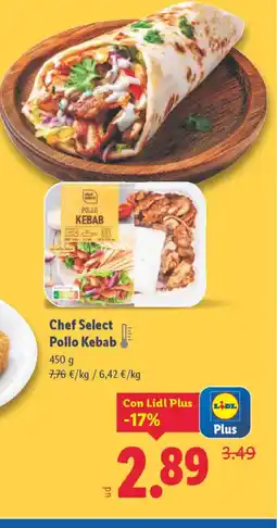Lidl CHEF SELECT Pollo Kebab oferta