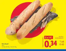 Lidl Barra de pan oferta