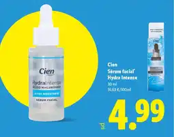 Lidl CIEN Sérum facial Hydra Intense oferta