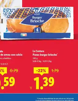 Lidl LA CESTERA Pabes burger brioche oferta