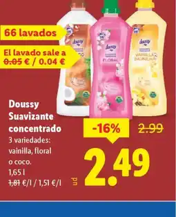 Lidl DOUSSY Suavizante concentrado oferta