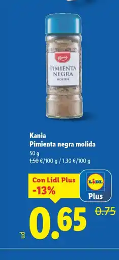 Lidl KANIA Pimienta negra molida oferta