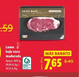 Lidl Lomo bajo vaca madurada oferta