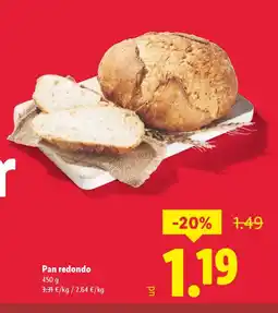 Lidl Pan redondo oferta
