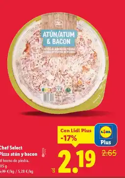 Lidl CHEF SELECT Pizza atún y bacon oferta