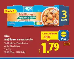 Lidl NIXE Mejillones en escabeche oferta
