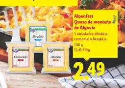 Lidl ALPENFEST Queso de montaña de Algovia oferta