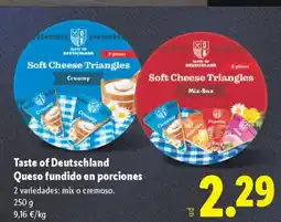 Lidl TASTE OF DEUTSCHLAND Queso fundido en porciones oferta