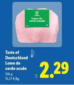 Lidl TASTE OF DEUTSCHLAND Lomo de cerdo asado oferta