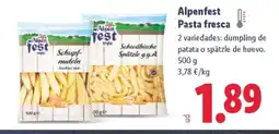 Lidl ALPENFEST Pasta fresca oferta