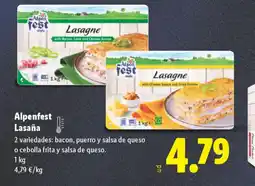 Lidl ALPENFEST Lasaña oferta