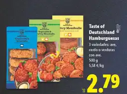 Lidl TASTE OF DEUTSCHLAND Hamburguesas oferta