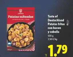 Lidl TASTE OF DEUTSCHLAND Patatas fritas con bacon y cebolla oferta