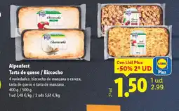 Lidl ALPENFEST Tarta de queso / Bizcocho oferta
