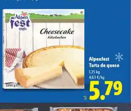 Lidl ALPENFEST Tarta de queso oferta