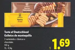 Lidl TASTE OF DEUTSCHLAND Galletas de mantequilla oferta