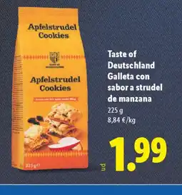 Lidl TASTE OF DEUTSCHLAND Galleta con sabor a strudel de manzana oferta