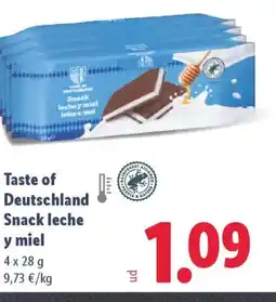 Lidl TASTE OF DEUTSCHLAND Snack leche y miel oferta