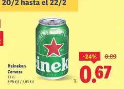 Lidl HEINEKE Cerveza oferta