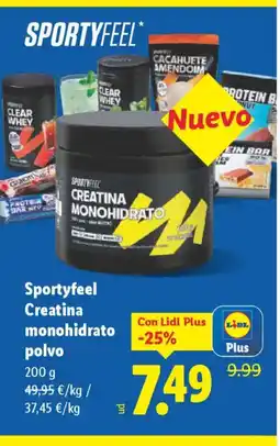 Lidl SPORTYFEEL creatina monohidrato polvo oferta