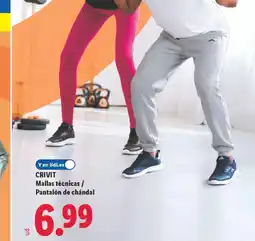 Lidl CRIVIT Mallas técnicas / Pantalón de chándal oferta