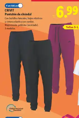 Lidl CRIVIT Pantalón de chándal oferta