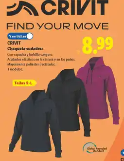 Lidl CRIVIT Chaqueta sudadera oferta