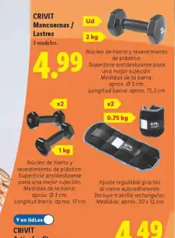 Lidl CRIVIT Mancuernas / Lastres oferta