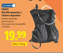 Lidl CRIVIT Mochila deportiva / Chaleco deportivo oferta