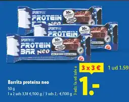 Lidl Barrita proteína neo oferta