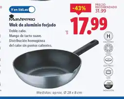 Lidl MASTERPRO Wok de aluminio forjado oferta