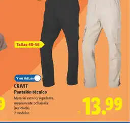 Lidl CRIVIT Pantalón técnico oferta