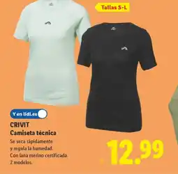 Lidl CRIVIT Camiseta técnica oferta