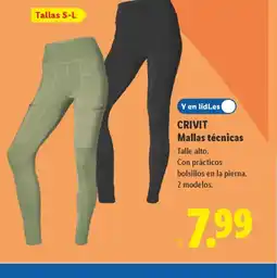 Lidl CRIVIT Mallas técnicas oferta