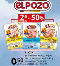 Coviran ELPOZO Jamón cocido, pechuga de pavo clásica o braseada lonchas oferta