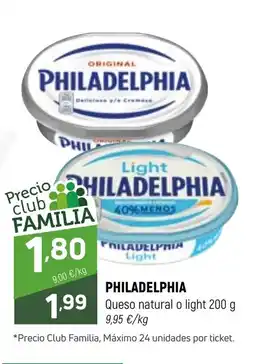 Coviran PHILADELPHIA Queso natural o light oferta