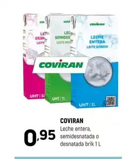 Coviran COVİRAN Leche entera, semidesnatada o desnatada brik oferta