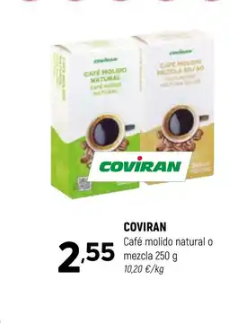 Coviran COVİRAN Café molido natural o mezcla oferta